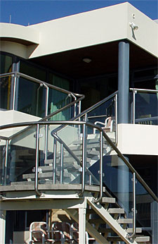 stainless hand rails